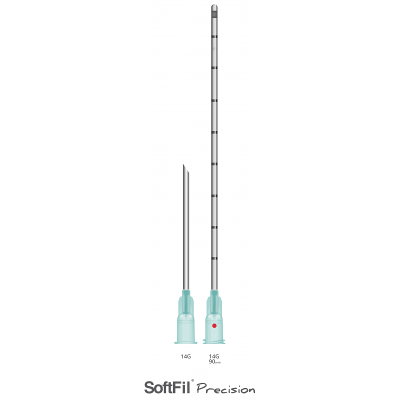 SOFTFIL PRECISION MICROCANNULA KIT GREEN 14G 90 mm/XL 20 Kits