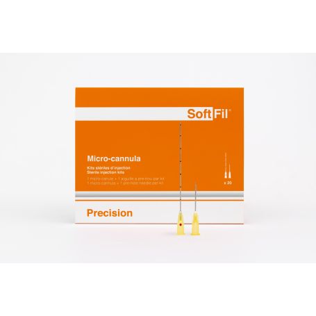 SOFTFIL 20G70mm/XL PRECISION MICROCANNULA - YELLOW/20