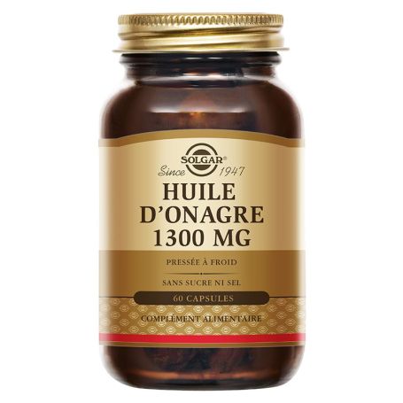 SOLGAR HUILE D'ONAGRE 1300 mg 60 capsules